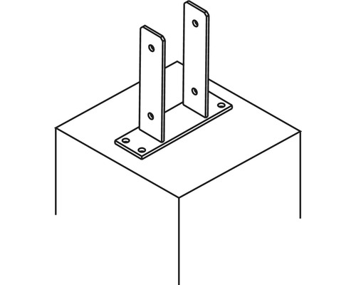 Support de poteau pour montage sur une fondation