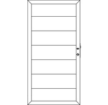 Illustration einer Innentür mit horizontalen Paneelen