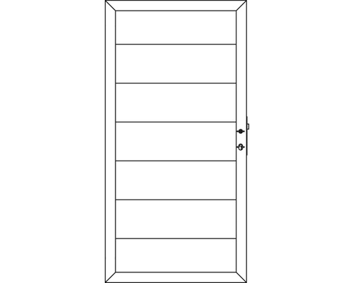 Illustration einer Innentür mit sechs Paneelen