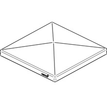 Cache-poteau de clôture carré en bois Osmo