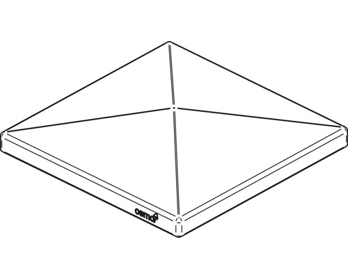 Cache-poteau de clôture carré en bois Osmo