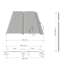 Dessin technique d'un profilé de façade avec indications de dimensions