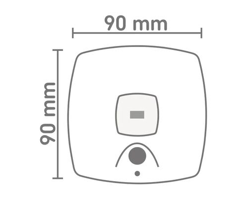 Illustration avec dimensions : 90 mm