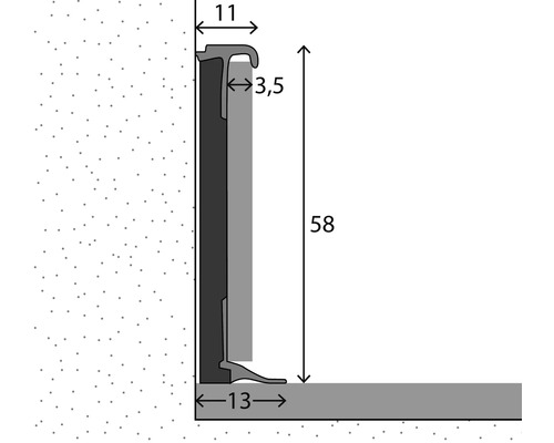 Dessin technique d'un profilé avec indications de dimensions