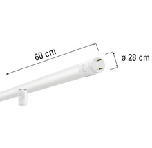 Tube fluorescent de 60 centimètres avec un diamètre de 28 millimètres
