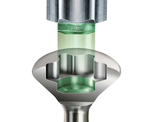 Vue détaillée d'une vis avec empreinte Torx