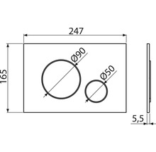 Plaque de commande veporit Round plaque mat / touche chrome mat Round 2.02-thumb-1