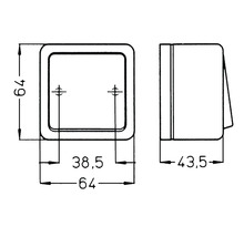 Dessin technique d'une poignée de meuble avec des cotes
