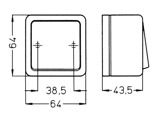 Dessin technique d'une poignée de meuble avec des cotes