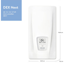Chauffe-eau instantané électronique avec dimensions