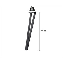 Pied de table en métal, hauteur 720 mm, capacité de charge maximale 50 kg