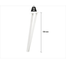 Pied de table en métal, 720 mm de haut, capacité de charge 50 kg