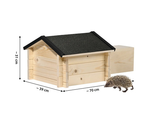 Igelhaus mat de Moossen 70 cm x 39 cm x 31 cm