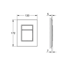Dessin technique d'une plaque de commande avec dimensions