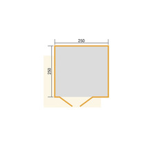 Plan avec dimensions 250 x 250