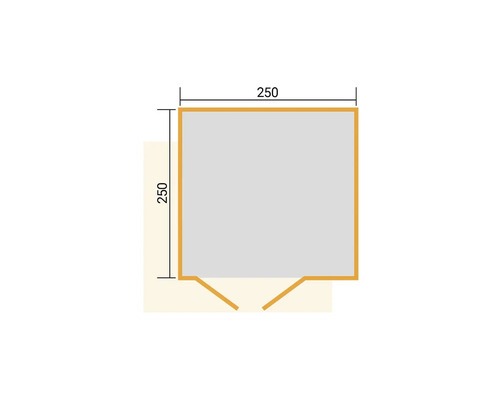 Plan avec dimensions 250 x 250