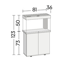 Abmessungen eines Aquariums mit Unterschrank
