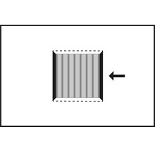 Symbole pour un montage à l'intérieur du cadre de la fenêtre