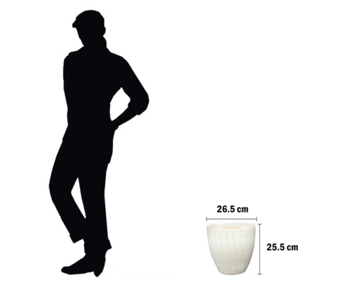 Blumentopf mit den Maßen 26,5 cm mal 25,5 cm