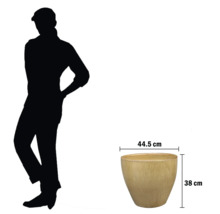 Pot de fleurs avec des dimensions de 44,5 cm x 38 cm