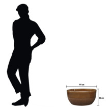 Keramik Pflanzschale mit den Massen 44 cm mal 21 cm