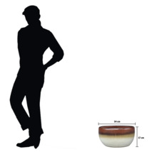 Keramik Pflanzgefäß mit den Maßen 34 cm mal 17 cm