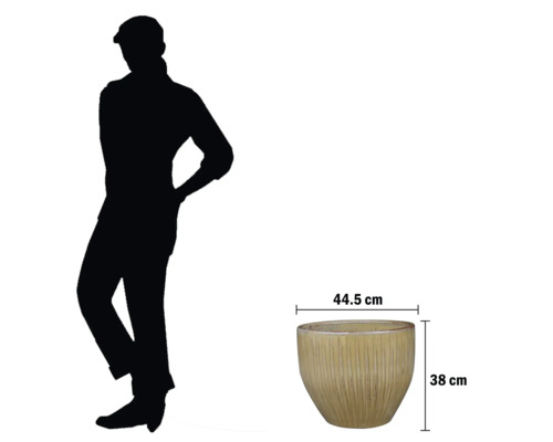 Pflanzgefäß mit den Maßen 44,5 cm x 38 cm