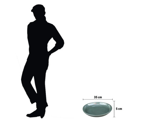 Pot de fleurs en céramique mesurant 35 cm x 5 cm