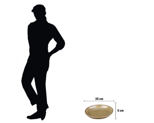 Jardinière en céramique, diamètre 35 cm