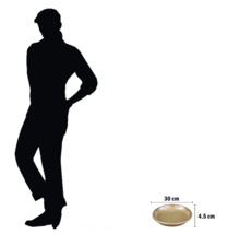 Bol, diamètre 30 cm, hauteur 4,5 cm, avec indication de la taille