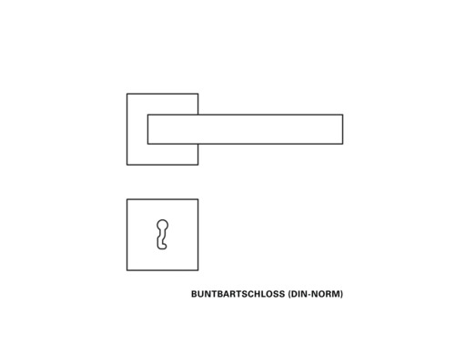 Abbildung eines Buntbartschlosses nach DIN-Norm