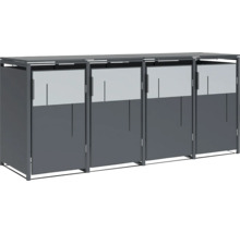 Mülltonnenbox für vier Mülltonnen mit Türen