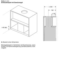 Einbaubeispiel Gewürzregal mit Maßen