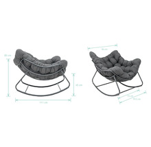 Image d'un fauteuil à bascule avec dimensions