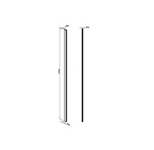 Dessin technique d'un profilé avec les dimensions suivantes : 2 100 mm de longueur, 45 mm de largeur et 20 mm de profondeur.