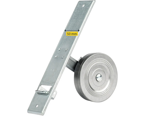 Galet de portail en métal avec support de 50 mm de large