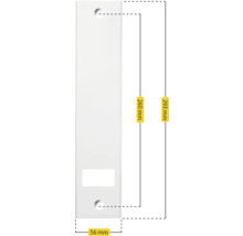 Dimensions du rail de montage : 293 millimètres de haut et 56 millimètres de large.