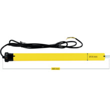 Gelber Rolladenmotor mit 35 mm Durchmesser und 485 mm Länge