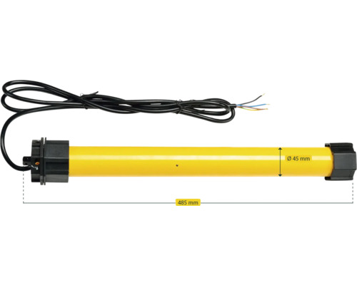 Moteur de volet roulant d'une longueur de 485 mm et d'un diamètre de 45 mm