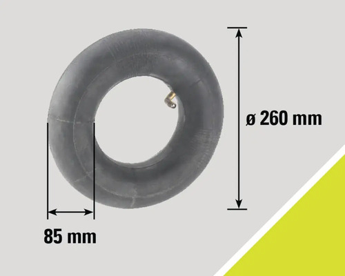 Chambre à air d'un diamètre de 260 mm et d'une largeur de 85 mm