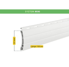 Rollladenprofil aus Kunststoff, 150 Zentimeter lang und 37 Millimeter hoch
