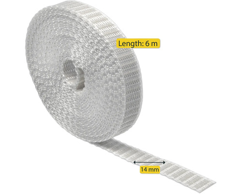 Bande d'échappement de six mètres, 14 millimètres de large
