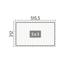 Plan avec dimensions 515,5 x 312 et intérieur 5x3