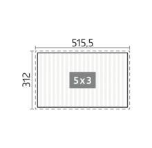 Plan avec les dimensions 515,5 x 312 et l'indication 5x3