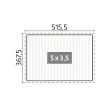 Plan avec dimensions 515,5 x 367,5 et une zone mise en évidence de 5 x 3,5