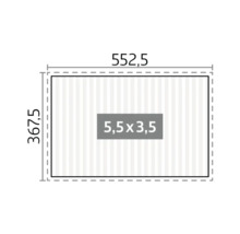 Diagramme avec les dimensions 552,5 x 367,5 et 5,5 x 3,5