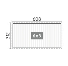 Dimensions du produit: 608 x 312 avec une zone centrale de 6x3