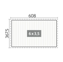 Plan avec des dimensions de 608 sur 367,5 et 6 sur 3,5