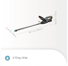 Taille-haie sans fil Gardena avec dimensions et poids