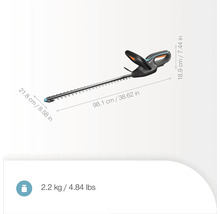 Taille-haie sans fil Gardena avec dimensions